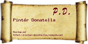 Pintér Donatella névjegykártya